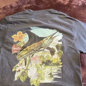 Guy Harvey Charcoal Marlin Graphic Tee